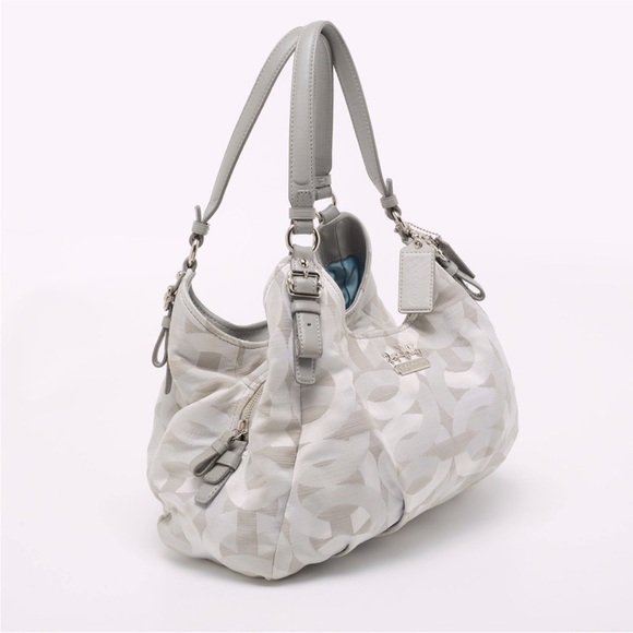 COACH SIGNATURE MONOGRAM TRIPLE COMPARTMENTS SHOULDER BAG - Picture 4 of 16